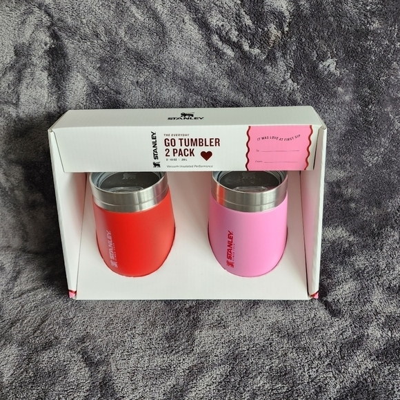 New Stanley 2pk 10 oz Stainless Steel Everyday Go Tumblers Red & Cotton Candy - Picture 2 of 5